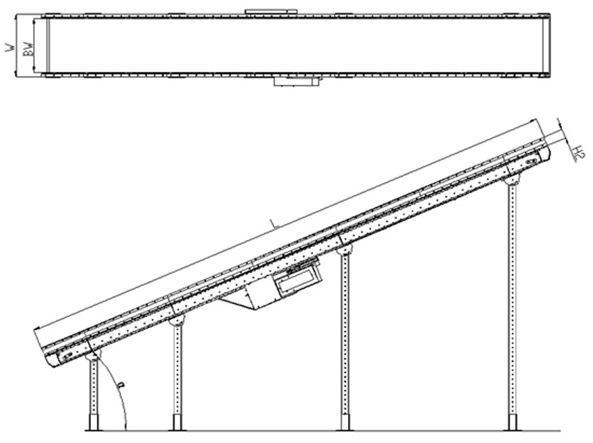 Inclined-belt-convetor