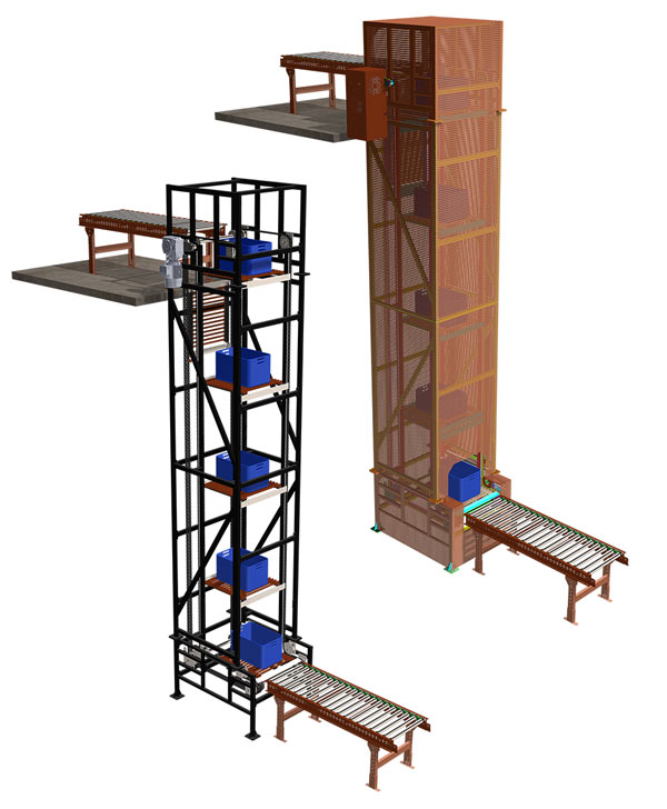 Continuous Vertical Lifting Conveyor 3D